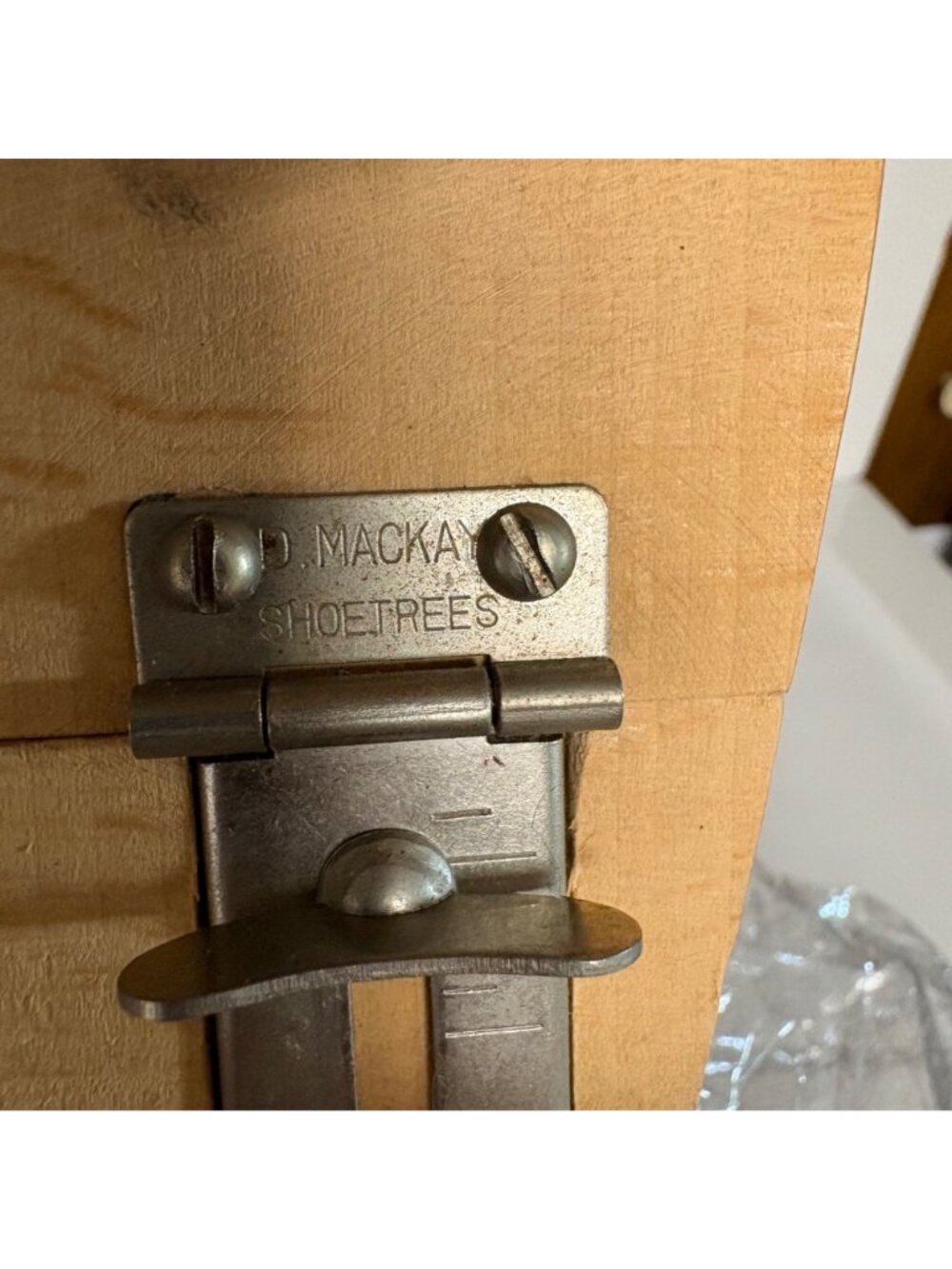 D MacKay Adjustable Wood Shoe Tree Stretchers Lasts Forms 11B Metal Hardware VTG - Picture 3 of 7
